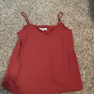 Loft ruffle tank top. Size extra small.